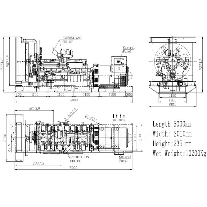 Дизельный генератор ТСС АД-1000С-Т400-1РМ15