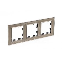 Рамка 3-м AtlasDesign Nature стекло шампань SchE ATN320503