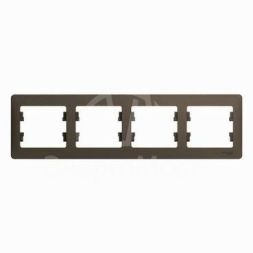 Рамка 4-м Glossa горизонт. шоколад SchE GSL000804