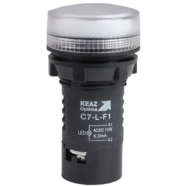 Лампа светодиодная OptiSignal Compact D22 С7-L-F1 бел. 110В AC/DC XB7EV01GP КЭАЗ 362153