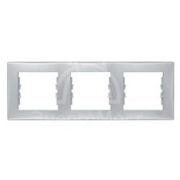 Рамка 3-м Sedna горизонт. алюм. SchE SDN5800560