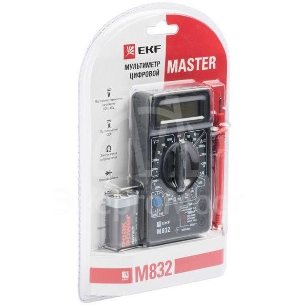 Мультиметр цифровой M832 Master EKF In-180701-bm832