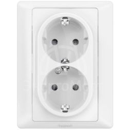 Рамка 1-м Valena Life для двойных розеток бел. Leg 754221