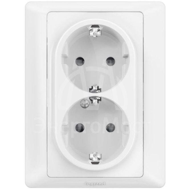 Рамка 1-м Valena Life для двойных розеток бел. Leg 754221