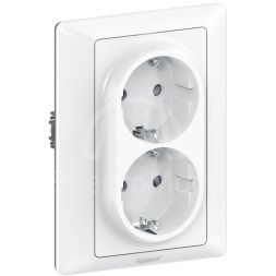 Рамка 1-м Valena Life для двойных розеток бел. Leg 754221