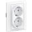 Рамка 1-м Valena Life для двойных розеток бел. Leg 754221