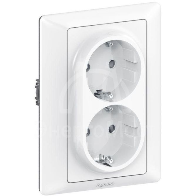 Рамка 1-м Valena Life для двойных розеток бел. Leg 754221