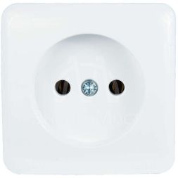 Розетка 1-м ОП VIOLA без заземл. бел. LEZARD 751-0200-121
