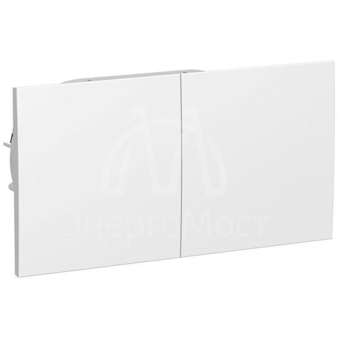 Розетка 2-м AtlasDesign 16А с заземл. защ. шторки со сдвиж. крышкой в сборе бел. SchE ATN000128