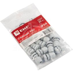 Сальник PG7 IP54 d отв. 13мм/d провод. 3-6.5мм PROxima EKF plc-pg-7-r