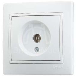 Розетка TV СП Мира проходная бел./бел. LEZARD 701-0202-129