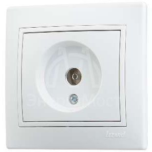 Розетка TV СП Мира проходная бел./бел. LEZARD 701-0202-129