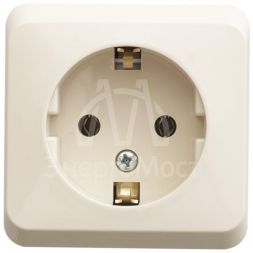 Розетка 1-м ОП Этюд 16А с заземл. крем. SchE PA16-003K