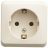 Розетка 1-м ОП Этюд 16А с заземл. крем. SchE PA16-003K