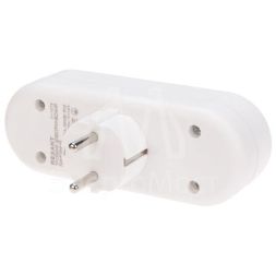 Разветвитель 3-м с заземл. 16А IP20 линейный бел. (уп.2шт) Rexant 11-1079-2