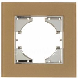 Рамка 1-местная стекло шампань GUSI С1110-032