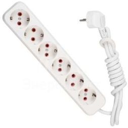 Удлинитель 6х2м с заземл. 16А IP20 LEZARD 720-0602-601