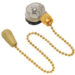 Выключатель для настенного светильника c деревянным наконечником gold блист. Rexant 06-0245-A