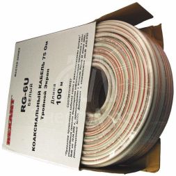 Кабель RG-6U+CU (75%) 75Ом (тройной экран) &amp;quot;MASTER&amp;quot; Б (уп.100м) Rexant 01-2241