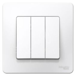 Выключатель 3-кл. СП Blanca 10А IP20 (сх. 1+1+1) 250В бел. SchE BLNVS100501