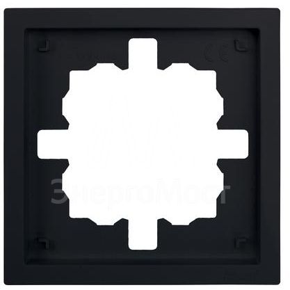 Рамка 1-мест. горизонт. ZIMA черн. бархат LEZARD 704-4200-146