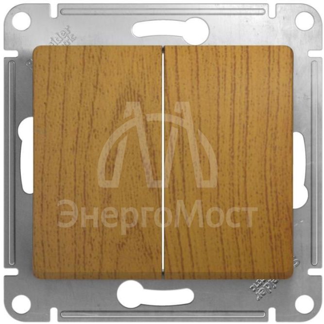 Механизм выключателя 2-кл. СП Glossa 10А IP20 (сх. 5) 10AX дуб SchE GSL000551