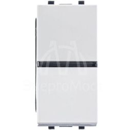 Механизм выключателя 1-кл. 1п 1мод. СП Zenit 16А IP20 с клавишей альп. бел. ABB 2CLA210100N1101