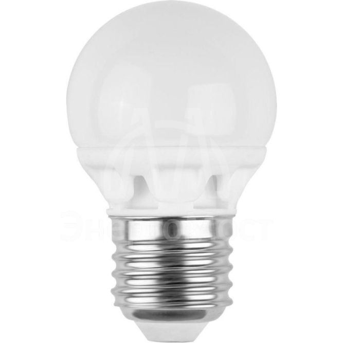 Лампа светодиодная LED3-G45/830/E27 3Вт шар 3000К тепл. бел. E27 245лм 220-240В Camelion 11374