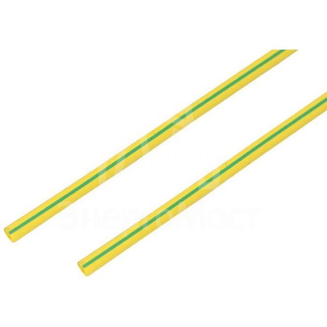 Трубка термоусадочная 6.0/3.0 1м желт./зел. Rexant 20-6007