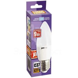 Лампа светодиодная PLED-SP C37 9Вт свеча 5000К холод. бел. E27 820лм 230В JazzWay 5001954A