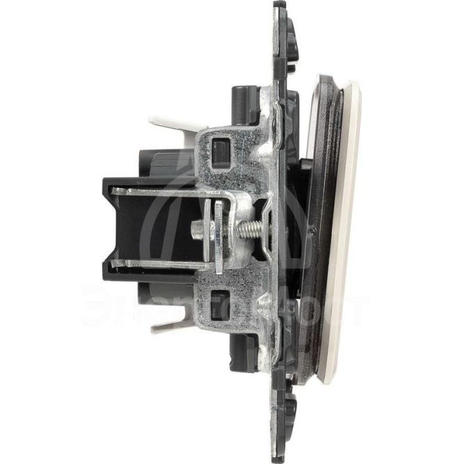 Механизм переключателя 1-кл. СП Valena Allure 10А IP20 250В 10AX с лиц. панелью безвинт. зажимы сл. кость Leg 752806