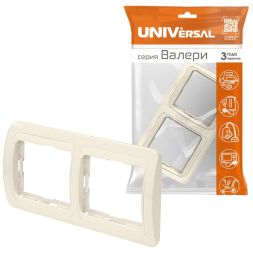 Рамка 2-м Валери горизонт. сл. кость UNIVersal Б-ВР002Г