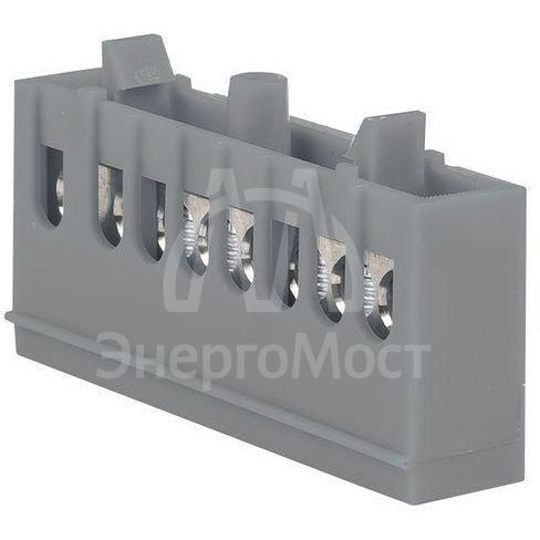 Шина L &amp;quot;фаза&amp;quot; 6х9 8 отверстий серый изолированный корпус на DIN-рейку латунь PROxima EKF sn0-63-8-is