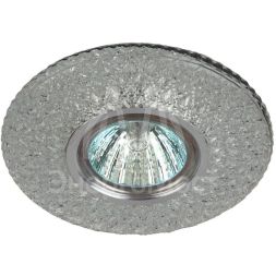 Светильник DK LD33 SL/WH MR16 точечный; декор со светодиодной подсветкой прозр. ЭРА Б0036505