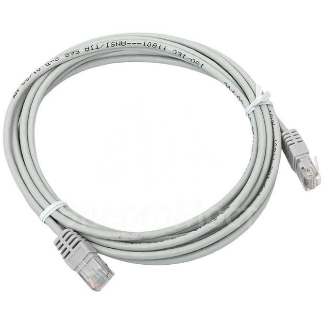 Патч-корд кат.5E UTP неэкранир. PVC сер. 3.0м TERACOM PRO EKF TRP-5EUTP-PVC-3M-GY