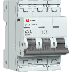 Выключатель нагрузки 3п 63А ВН-63N PROxima EKF S63363