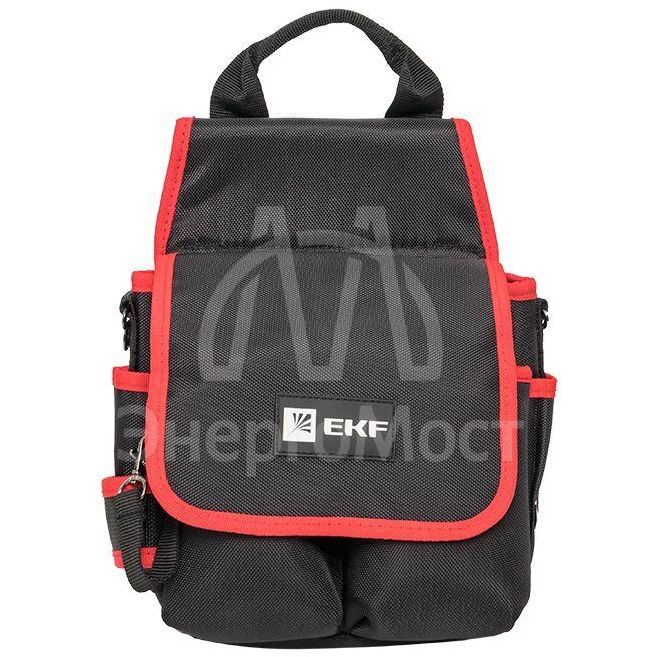 Сумка монтажника поясная с крышкой и ремнем С-14 EKF C-14