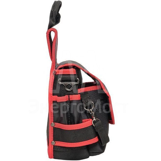Сумка монтажника поясная с крышкой и ремнем С-14 EKF C-14