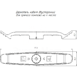 Держатель плоского кабеля двусторонний для прямого монтажа на 4 места бел. (уп.20шт) Промрукав PR13.02558