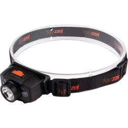 Фонарь аккумуляторный налобный AccuH1-L5WZ-og zoom LED 5Вт + 2хRED SMD IP54 5 режимов: 100проц. 180лм 3.5ч/50проц. 110лм 5.5ч/30проц. 65лм 15ч/красн. 28ч/мигающ. красн. 12ч аккум. 0.8А.ч управл. жестами черн./оранж. JazzWay 5036611