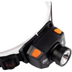 Фонарь аккумуляторный налобный AccuH1-L5WZ-og zoom LED 5Вт + 2хRED SMD IP54 5 режимов: 100проц. 180лм 3.5ч/50проц. 110лм 5.5ч/30проц. 65лм 15ч/красн. 28ч/мигающ. красн. 12ч аккум. 0.8А.ч управл. жестами черн./оранж. JazzWay 5036611