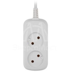 Удлинитель электрический UDL-10-230 Greenline 2 розетки без заземления 3м ПВС 2х0.75кв.мм Эра Б0065067