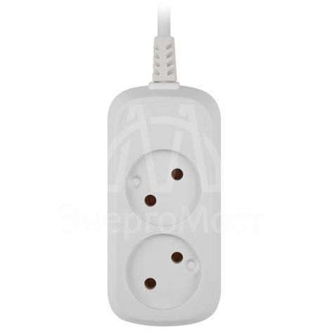 Удлинитель электрический UDL-10-230 Greenline 2 розетки без заземления 3м ПВС 2х0.75кв.мм Эра Б0065067