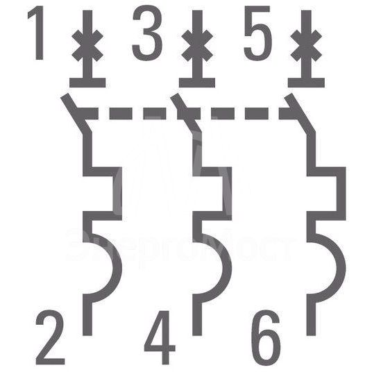 Выключатель автоматический модульный 3п C 2А 4.5кА ВА 47-63 PROxima EKF mcb4763-3-02C-pro
