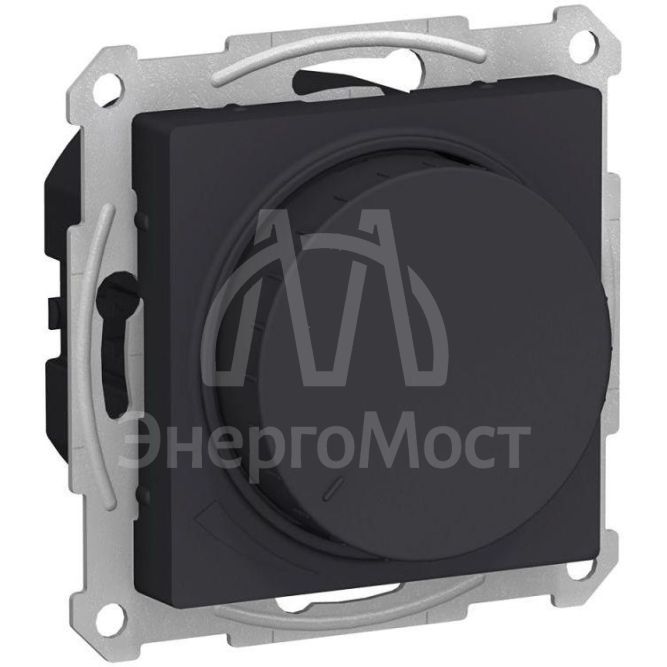 Механизм светорегулятора поворотно-нажимного AtlasDesign 630Вт карбон SchE ATN001036