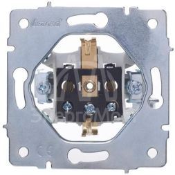 Розетка 1-м СП Vesna с заземл. с крышкой ПБТ механизм бел. LEZARD 742-0288-123B