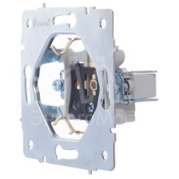 Розетка 1-м СП Vesna с заземл. с крышкой ПБТ механизм бел. LEZARD 742-0288-123B