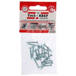 Шуруп универсальный 3.5х30 цинк. с потайной головкой (уп.20шт) пакет Tech-Krep 102419