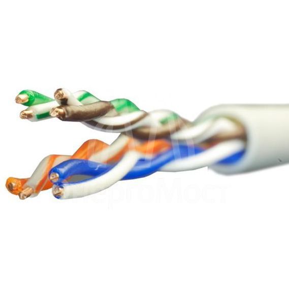 Кабель витая пара U/UTP кат.5E 4х2х24AWG solid Cu PVC Standart (м) SUPRLAN 01-0328-9