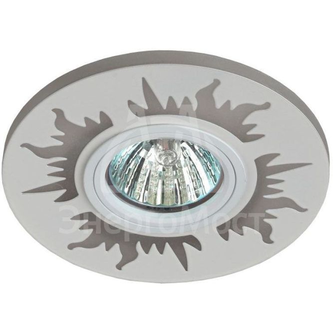 Светильник DK LD30 WH /1 MR16 220В max 11Вт декор. со светодиодной подсветкой бел. ЭРА Б0046910